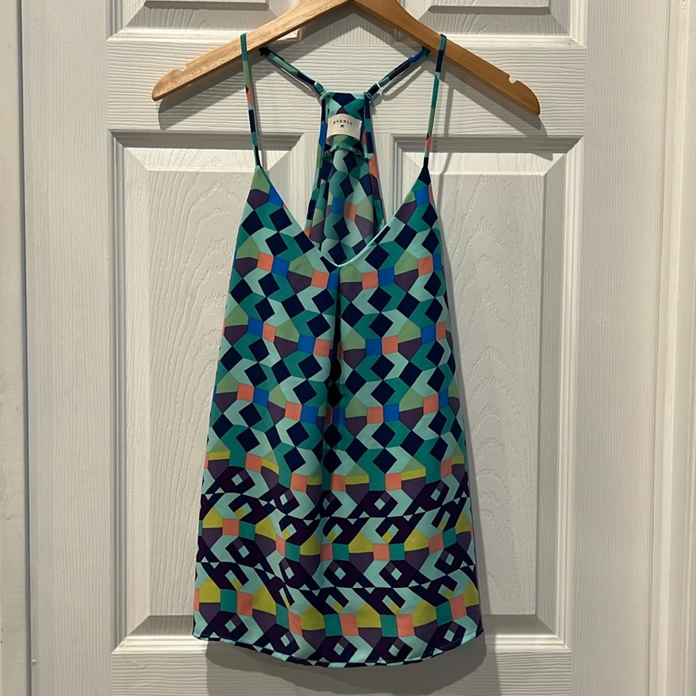 EVERLY Abstract Colorful Geometric Tank Top